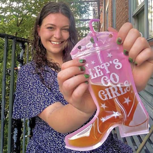 Drinking Buddies Let's Go Girls Cowboy Boot Drink Pouches